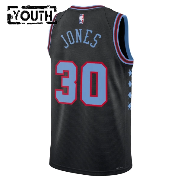 Nike Chicago Bulls Tre Jones Trikot City Edition 25/26 Swingman Schwarz Für Kinder