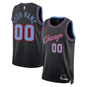 Nike Chicago Bulls Trikot Personalisiert City Edition 25/26 Swingman Schwarz Für Herren