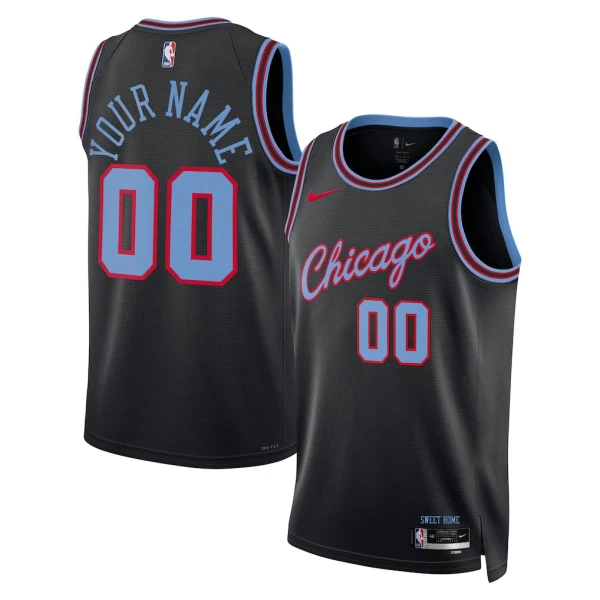 Nike Chicago Bulls Trikot Personalisiert City Edition 25/26 Swingman Schwarz Für Herren Nike Chicago Bulls Trikot Personalisiert City Edition 25/26 Swingman Schwarz Für Herren