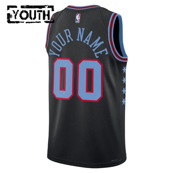 Nike Chicago Bulls Trikot Personalisiert City Edition 25/26 Swingman Schwarz Für Kinder