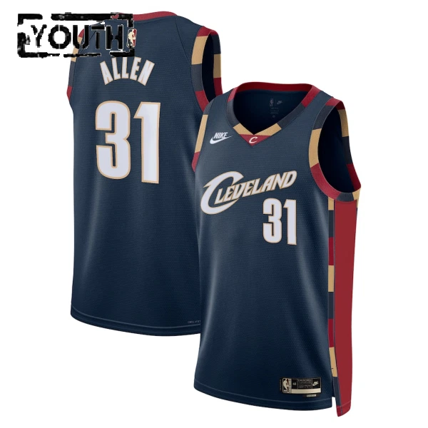 Nike Cleveland Cavaliers Jarrett Allen Trikot Classic Edition 25/26 Swingman Navy Für Kinder
