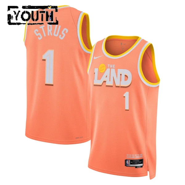Nike Cleveland Cavaliers Max Strus Trikot City Edition 25/26 Swingman Orange Für Kinder