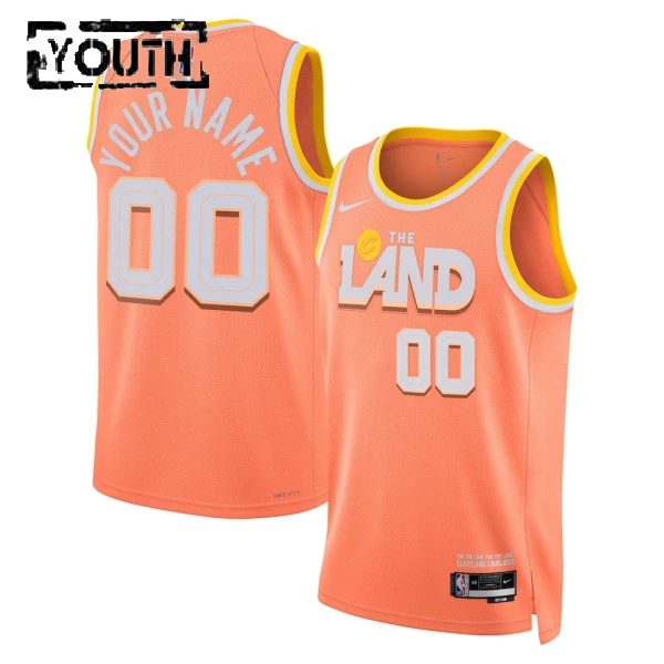 Nike Cleveland Cavaliers Trikot Personalisiert City Edition 25/26 Swingman Orange Für Kinder