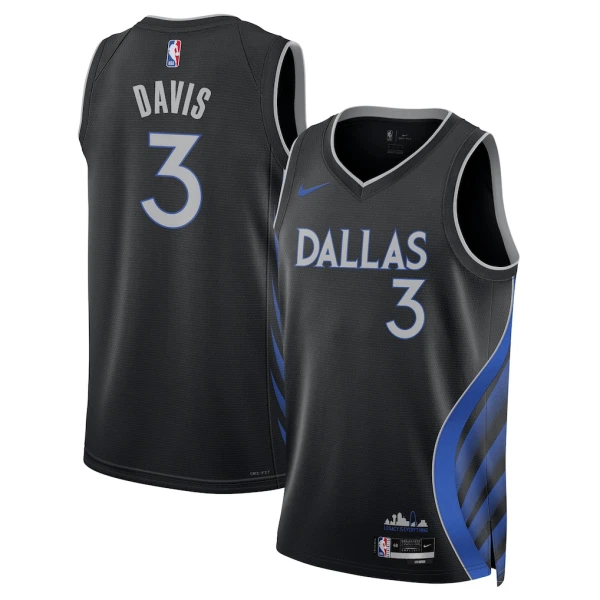 Nike Dallas Mavericks Anthony Davis Trikot City Edition 25/26 Swingman Schwarz Für Herren