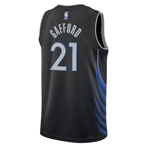 Nike Dallas Mavericks Daniel Gafford Trikot City Edition 25/26 Swingman Schwarz Für Herren