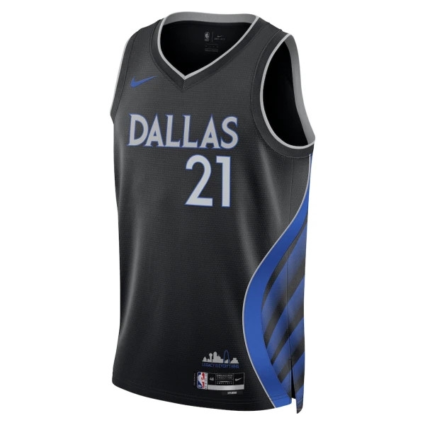 Nike Dallas Mavericks Daniel Gafford Trikot City Edition 25/26 Swingman Schwarz Für Herren