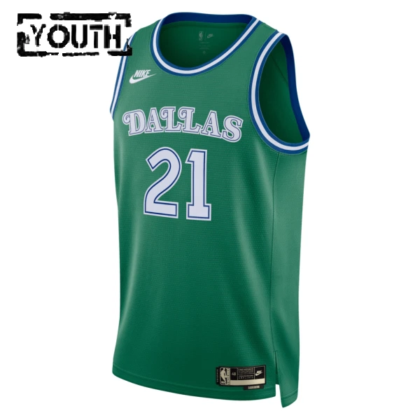 Nike Dallas Mavericks Daniel Gafford Trikot Classic Edition 25/26 Swingman Grün Für Kinder