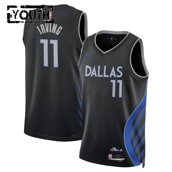 Nike Dallas Mavericks Kyrie Irving Trikot City Edition 25/26 Swingman Schwarz Für Kinder