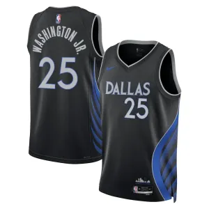 Nike Dallas Mavericks Washington JR Trikot City Edition 25/26 Swingman Schwarz Für Herren