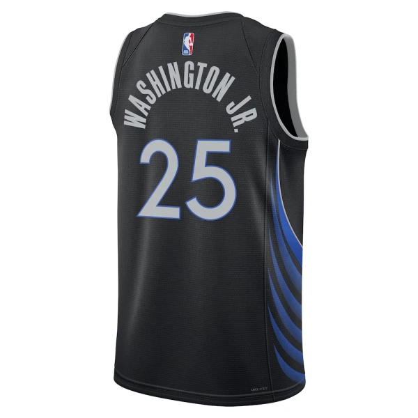 Nike Dallas Mavericks Washington JR Trikot City Edition 25/26 Swingman Schwarz Für Herren