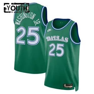 Nike Dallas Mavericks Washington JR Trikot Classic Edition 25/26 Swingman Grün Für Kinder