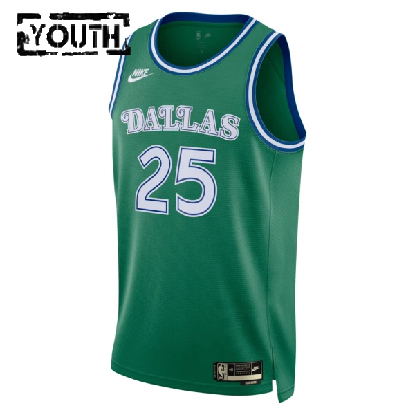 Nike Dallas Mavericks Washington JR Trikot Classic Edition 25/26 Swingman Grün Für Kinder