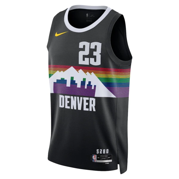 Nike Denver Nuggets Cameron Johnson Trikot City Edition 25/26 Swingman Schwarz Für Herren