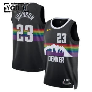 Nike Denver Nuggets Cameron Johnson Trikot City Edition 25/26 Swingman Schwarz Für Kinder