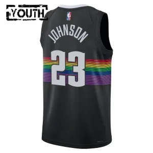 Nike Denver Nuggets Cameron Johnson Trikot City Edition 25/26 Swingman Schwarz Für Kinder