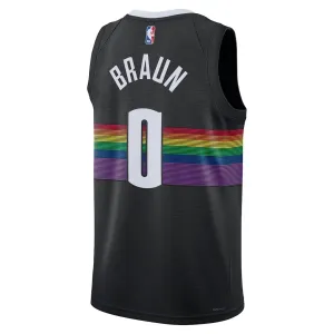 Nike Denver Nuggets Christian Braun Trikot City Edition 25/26 Swingman Schwarz Für Herren