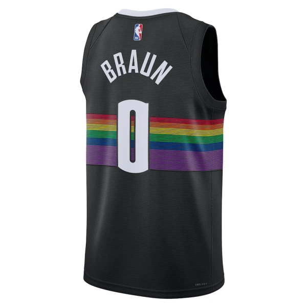 Nike Denver Nuggets Christian Braun Trikot City Edition 25/26 Swingman Schwarz Für Herren