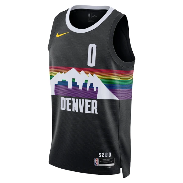 Nike Denver Nuggets Christian Braun Trikot City Edition 25/26 Swingman Schwarz Für Herren