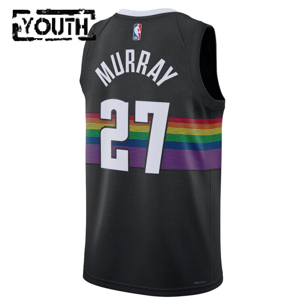 Nike Denver Nuggets Jamal Murray Trikot City Edition 25/26 Swingman Schwarz Für Kinder