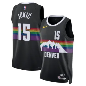 Nike Denver Nuggets Nikola Jokic Trikot City Edition 25/26 Swingman Schwarz Für Herren