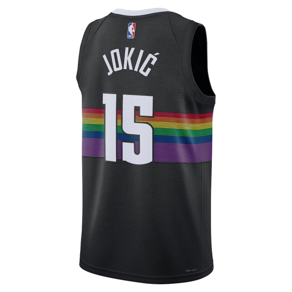 Nike Denver Nuggets Nikola Jokic Trikot City Edition 25/26 Swingman Schwarz Für Herren