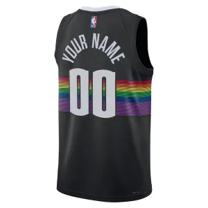 Nike Denver Nuggets Trikot Personalisiert City Edition 25/26 Swingman Schwarz Für Herren