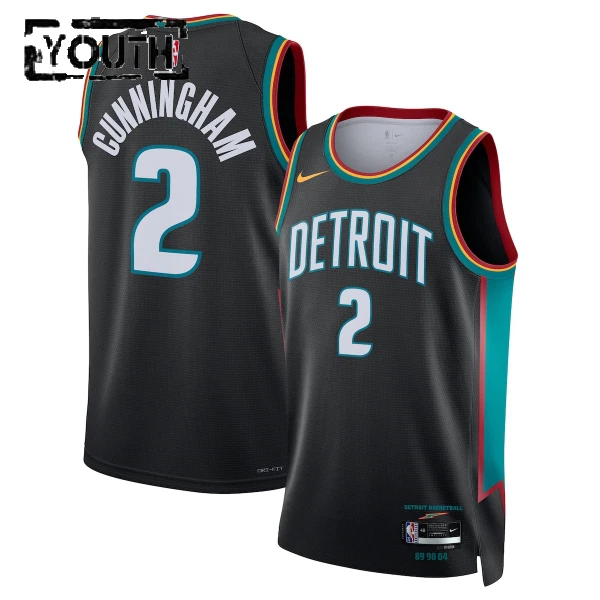 Nike Detroit Pistons Cade Cunningham Trikot City Edition 25/26 Swingman Schwarz Für Kinder Nike Detroit Pistons Cade Cunningham Trikot City Edition 25/26 Swingman Schwarz Für Kinder