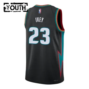 Nike Detroit Pistons Jaden Ivey Trikot City Edition 25/26 Swingman Schwarz Für Kinder