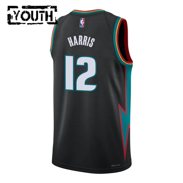 Nike Detroit Pistons Tobias Harris Trikot City Edition 25/26 Swingman Schwarz Für Kinder