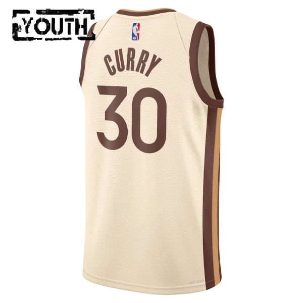 Nike Golden State Warriors Stephen Curry Trikot City Edition 25/26 Swingman Weiß Für Kinder