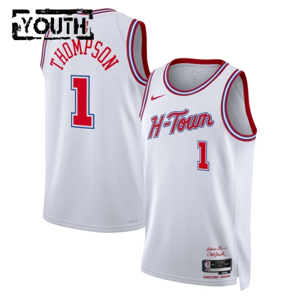 Nike Houston Rockets Amen Thompson Trikot City Edition 25/26 Swingman Weiß Für Kinder