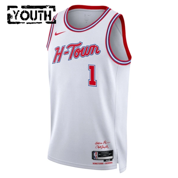 Nike Houston Rockets Amen Thompson Trikot City Edition 25/26 Swingman Weiß Für Kinder