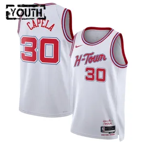 Nike Houston Rockets Clint Capela Trikot City Edition 25/26 Swingman Weiß Für Kinder