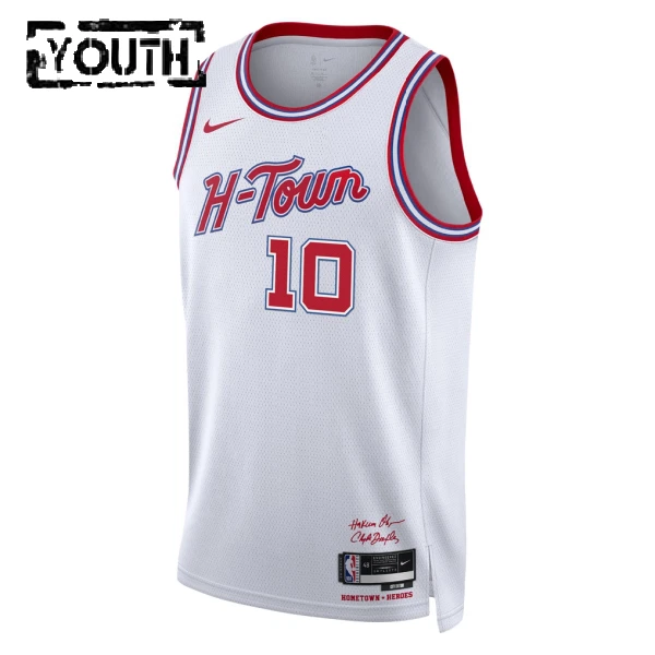 Nike Houston Rockets Jabari Smith Jr Trikot City Edition 25/26 Swingman Weiß Für Kinder