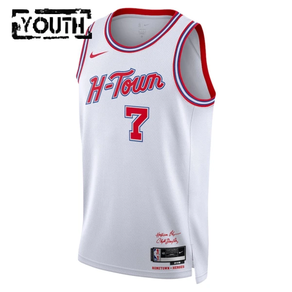 Nike Houston Rockets Kevin Durant Trikot City Edition 25/26 Swingman Weiß Für Kinder