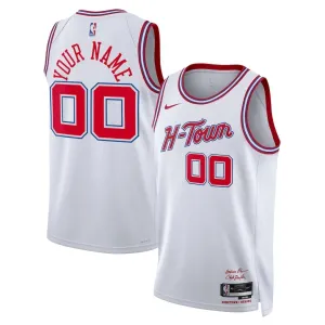 Nike Houston Rockets Trikot Personalisiert City Edition 25/26 Swingman Weiß Für Herren