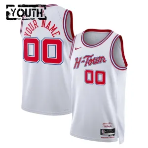 Nike Houston Rockets Trikot Personalisiert City Edition 25/26 Swingman Weiß Für Kinder