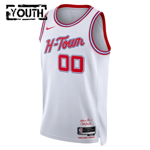 Nike Houston Rockets Trikot Personalisiert City Edition 25/26 Swingman Weiß Für Kinder