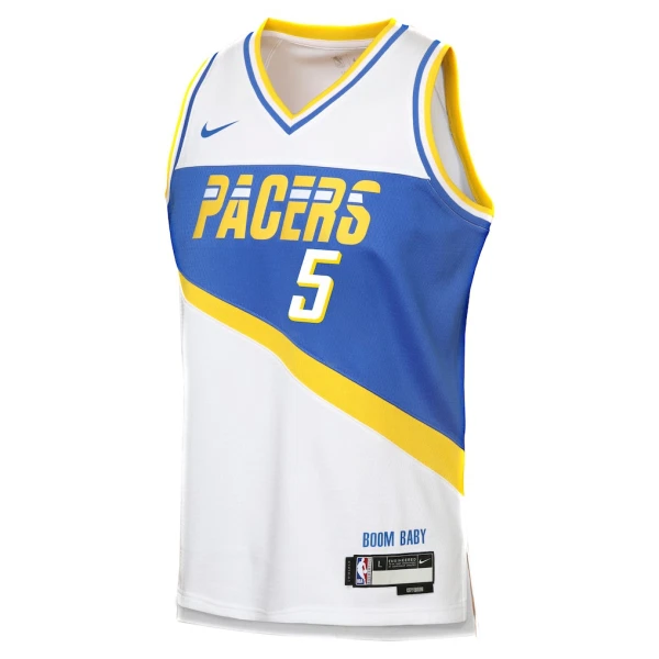 Nike Indiana Pacers Jarace Walker Trikot City Edition 25/26 Swingman Weiß Für Herren