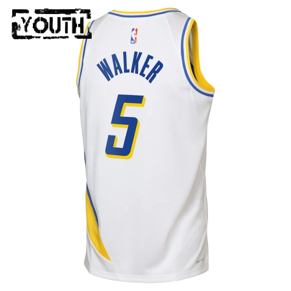 Nike Indiana Pacers Jarace Walker Trikot City Edition 25/26 Swingman Weiß Für Kinder