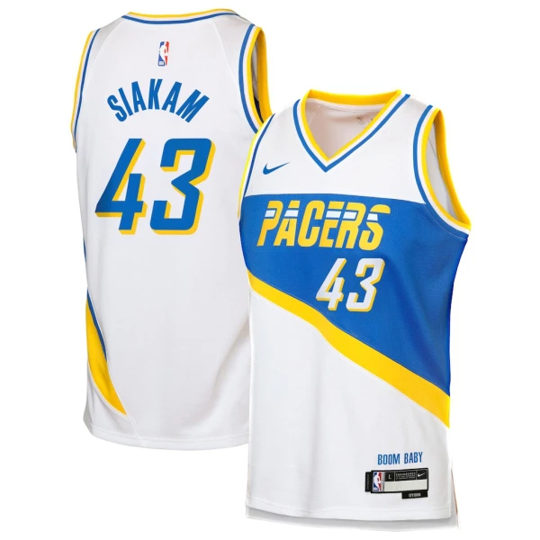 Nike Indiana Pacers Pascal Siakam Trikot City Edition 25/26 Swingman Weiß Für Herren Nike Indiana Pacers Pascal Siakam Trikot City Edition 25/26 Swingman Weiß Für Herren