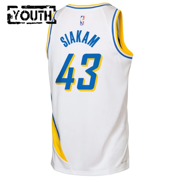 Nike Indiana Pacers Pascal Siakam Trikot City Edition 25/26 Swingman Weiß Für Kinder