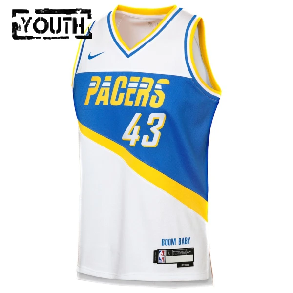 Nike Indiana Pacers Pascal Siakam Trikot City Edition 25/26 Swingman Weiß Für Kinder