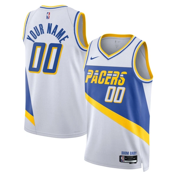 Nike Indiana Pacers Trikot Personalisiert City Edition 25/26 Swingman Weiß Für Herren