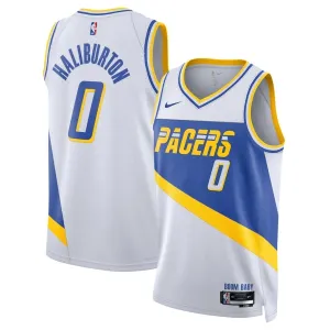 Nike Indiana Pacers Tyrese Haliburton Trikot City Edition 25/26 Swingman Weiß Für Herren