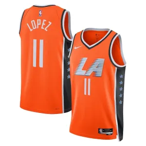 Nike LA Clippers Brook Lopez Trikot City Edition 25/26 Swingman Orange Für Herren