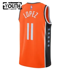 Nike LA Clippers Brook Lopez Trikot City Edition 25/26 Swingman Orange Für Kinder