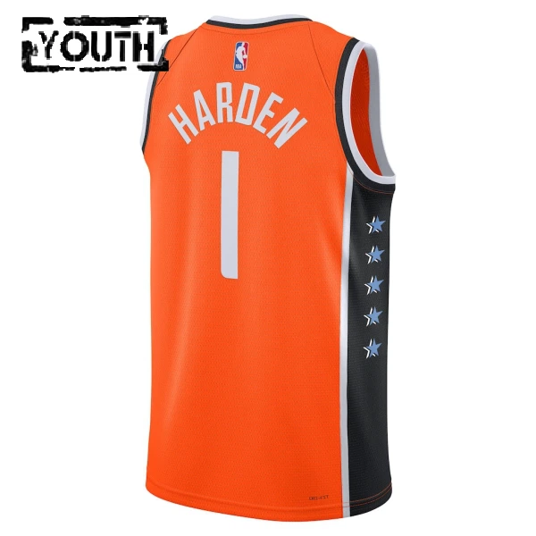 Nike LA Clippers James Harden Trikot City Edition 25/26 Swingman Orange Für Kinder
