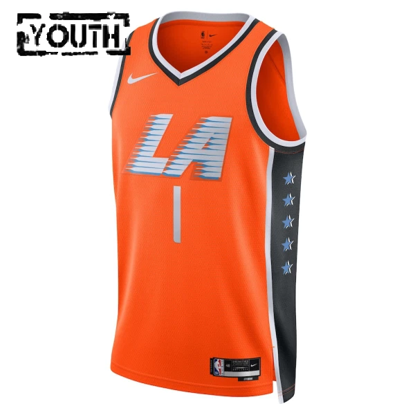 Nike LA Clippers James Harden Trikot City Edition 25/26 Swingman Orange Für Kinder