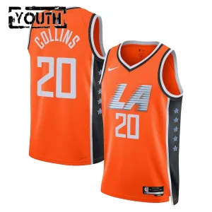 Nike LA Clippers John Collins Trikot City Edition 25/26 Swingman Orange Für Kinder